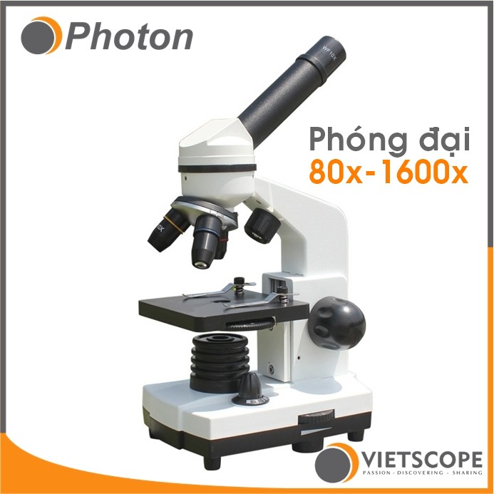 Kính hiển vi chất lượng cao Photon 80x-1600x dành cho phòng thí nghiệm, trại thủy sinh, trường học