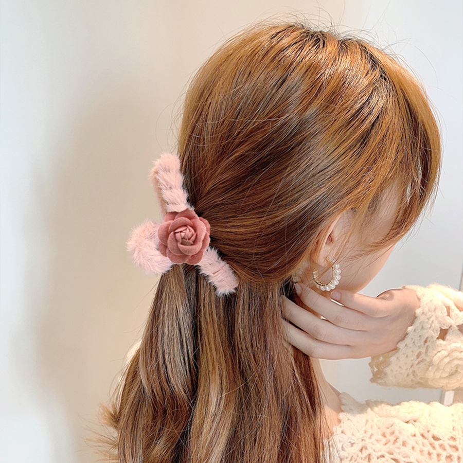 Kẹp tóc hình bông hoa màu sắc thời trang cho nữ