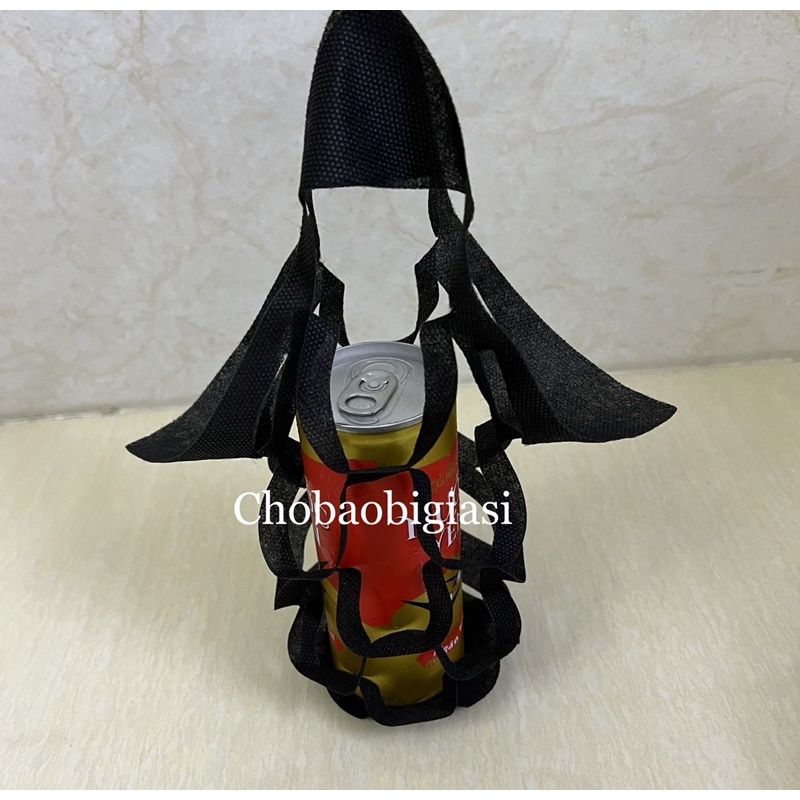 {100 cái/ xấp} Túi đựng ly bằng vải hình lưới độc đáo, sang trọng thay thế túi chữ T đựng ly cafe, trà sữa ( SP y hình)