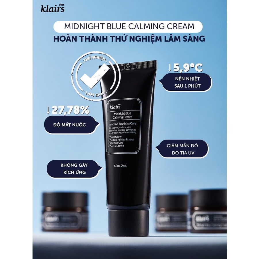 COMBO Serum + Kem Dưỡng Phục Hồi Da Dear Klairs Midnight Blue Mẫu Mới