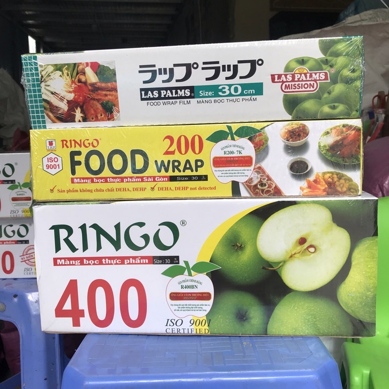 Màng bọc thực phẩm RINGO 200 - 400 kèm dao gạt