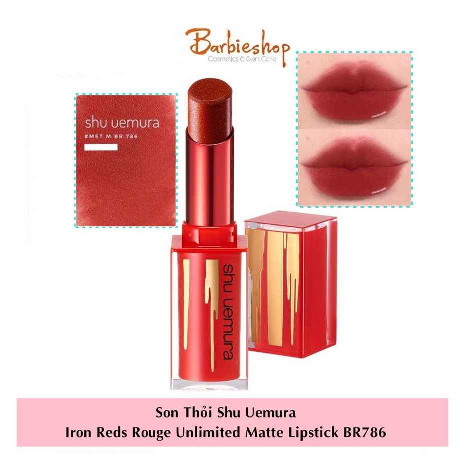 Son Shu Uemura Iron Reds Rouge Unlimited Matte Lipstick M BR 786