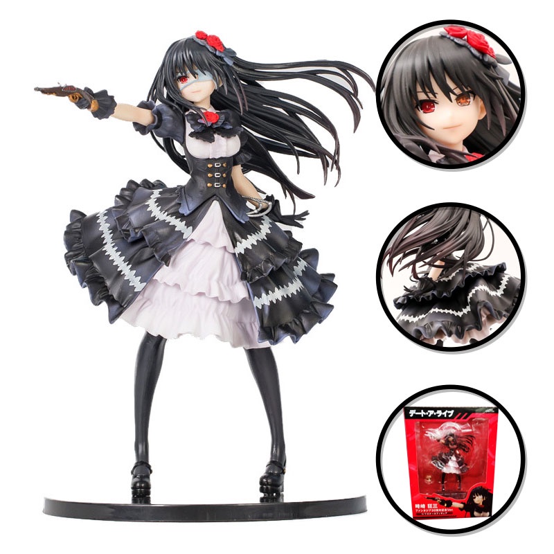 Đồ Chơi Mô Hình Nhân Vật Tokisaki Kurumi Trong DATE A LIVE Kích Thước 23CM Thay Đổi Mặt Màu Đen Phong Cách Retro Kỷ Niệm 30 Năm