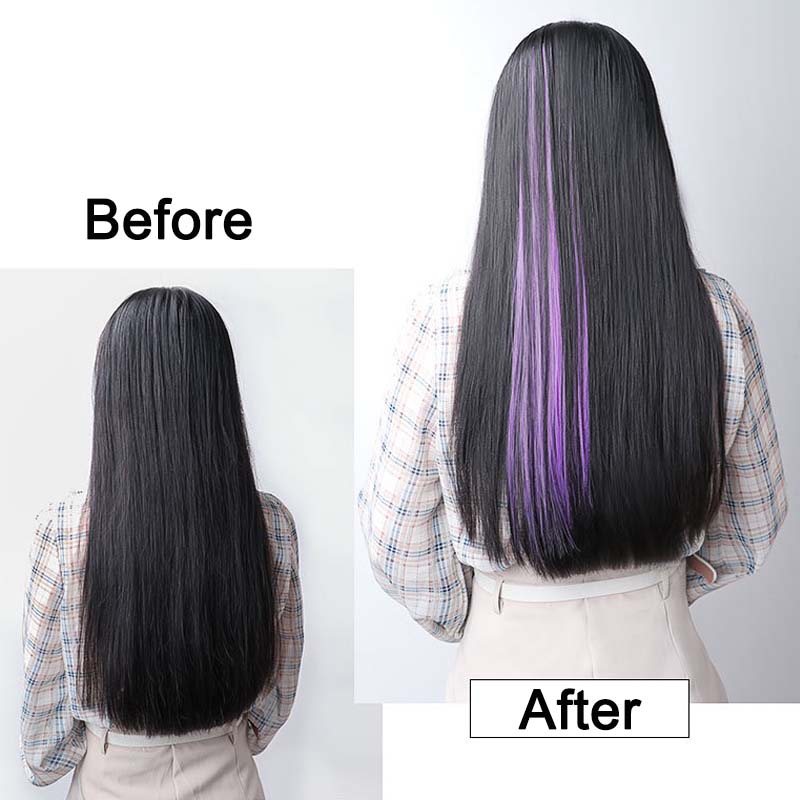 Tóc Giả Thẳng Dài 50cm Nhiều Màu Thời Trang