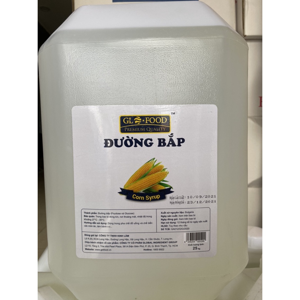 Đường bắp Glofood 25KG vị ngọt thanh không gắt dùng trong pha chế