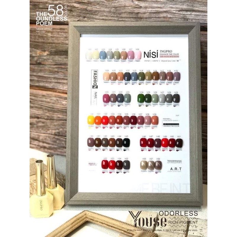 Sơn gel Nisi bảng 58 màu