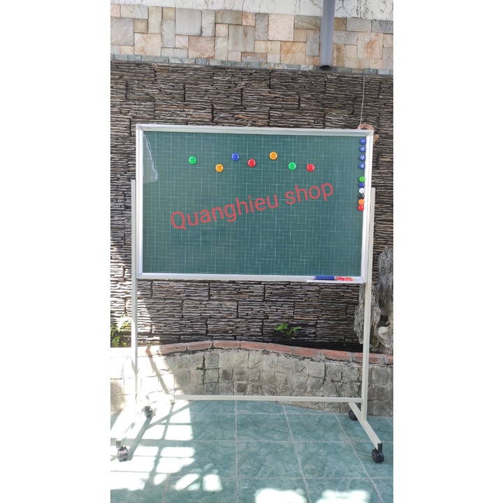BẢNG TỪ XANH DI ĐỘNG KẺ Ô LY TIỂU HỌC VIẾT PHẤN KÍCH THƯỚC 90 X 120CM TẶNG KÈM NAM CHÂM, LAU BẢNG
