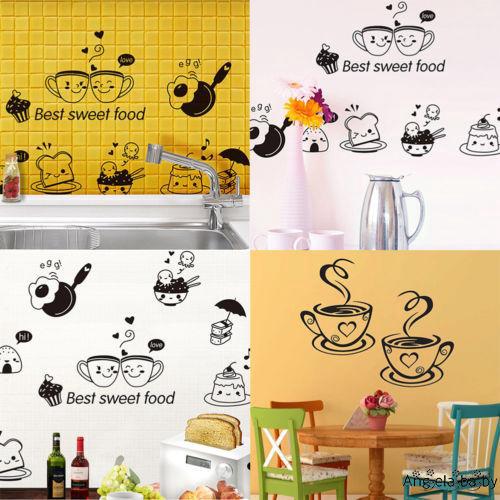 Aeb-new Cà Phê Cafe Trà Dán Tường Nghệ Thuật Vinyl Decal Nhà Bếp