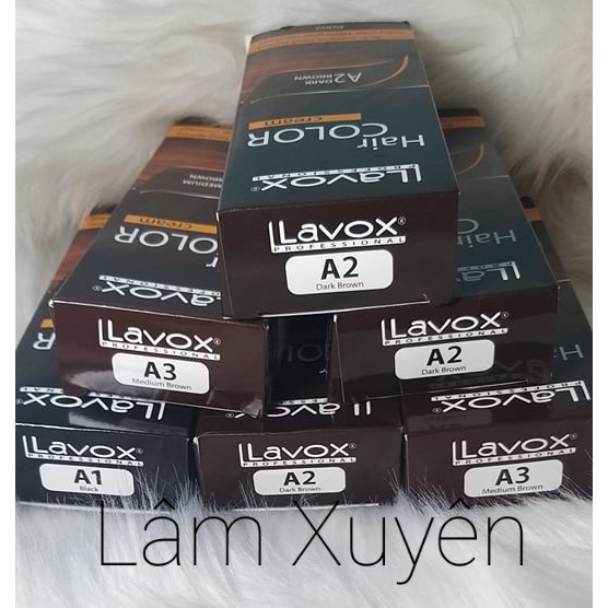 Thuốc nhuộm phủ bạc Lavox 60ml A1 (ĐEN) A2 (NÂUĐEN) A3 (NÂU HẠT DẺ)  😍 FREESHIP 😍phủ bạc hoàn toàn 100% đều màu suôn mềm