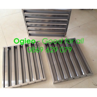Phin lọc hút mùi inox 304, phin lọc mỡ bếp công nghiệp