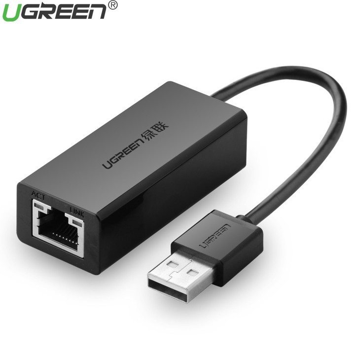 Cáp chuyển đổi USB 2.0 sang Lan Ugreen 20254 - Hàng Chính Hãng Bảo hành 18 Tháng