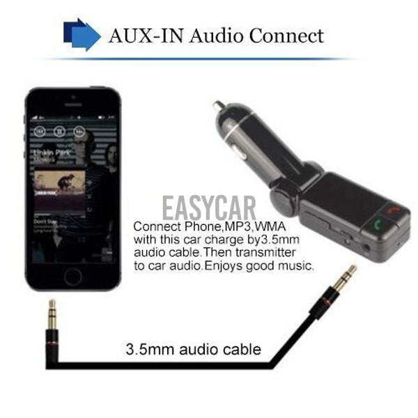 Wireless Bluetooth Car MP3 Player FM Transmitter Radio LCD AUX USB Charger Kit