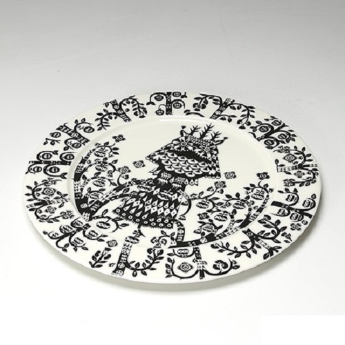 Đĩa sứ Taika Iittala phong cách Bắc Âu màu Đen - Size 20/27cm