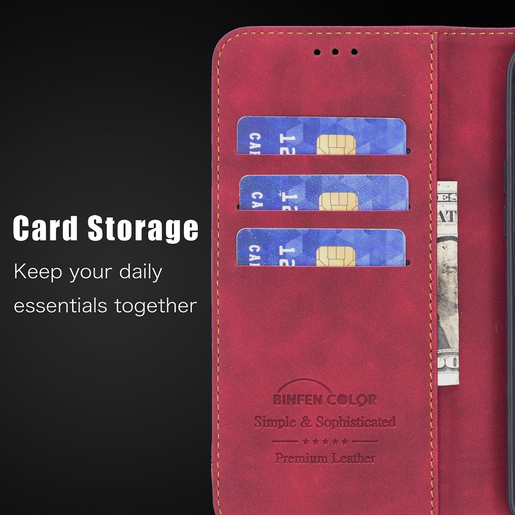 Ốp Điện Thoại Da Gấp Phong Cách Vintage Dành Cho VIVO Y15S Y21 Y21S Y33S Y21T Y33T Y11 Y15 Y12 Y17 Y20 Y51 2020 Y51A Y51S