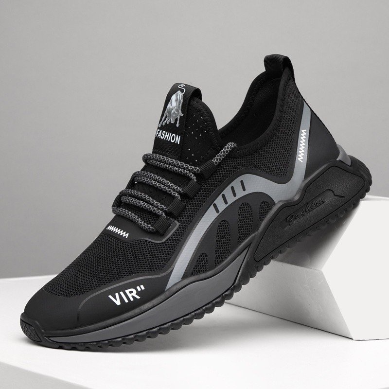 Giày nam buộc dây thể dục VIRR viền dây 2 màu - giày thể thao xu hướng mới