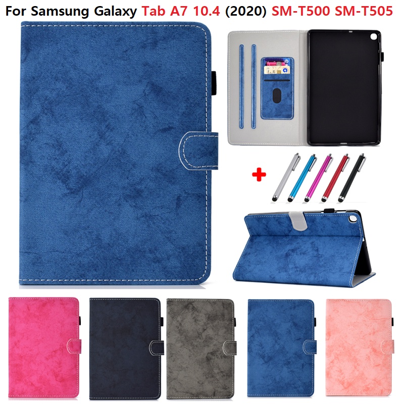 Bao Da Máy Tính Bảng Nắp Lật Thông Minh Cho samsung Galaxy Tab A7 10 4 2020 SM-T500 SM-T505 Tab A7 10.4