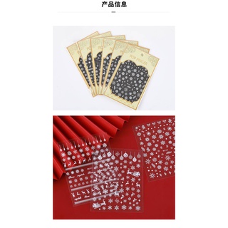 Sticker Dán Móng Họa Tiết Hoạt Hình 3d Chủ Đề Giáng Sinh