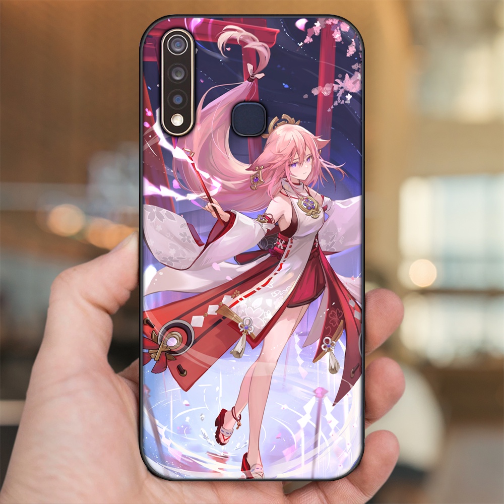 Ốp lưng Vivo Y19 viền đen in hình Yae Miko Genshin Impact