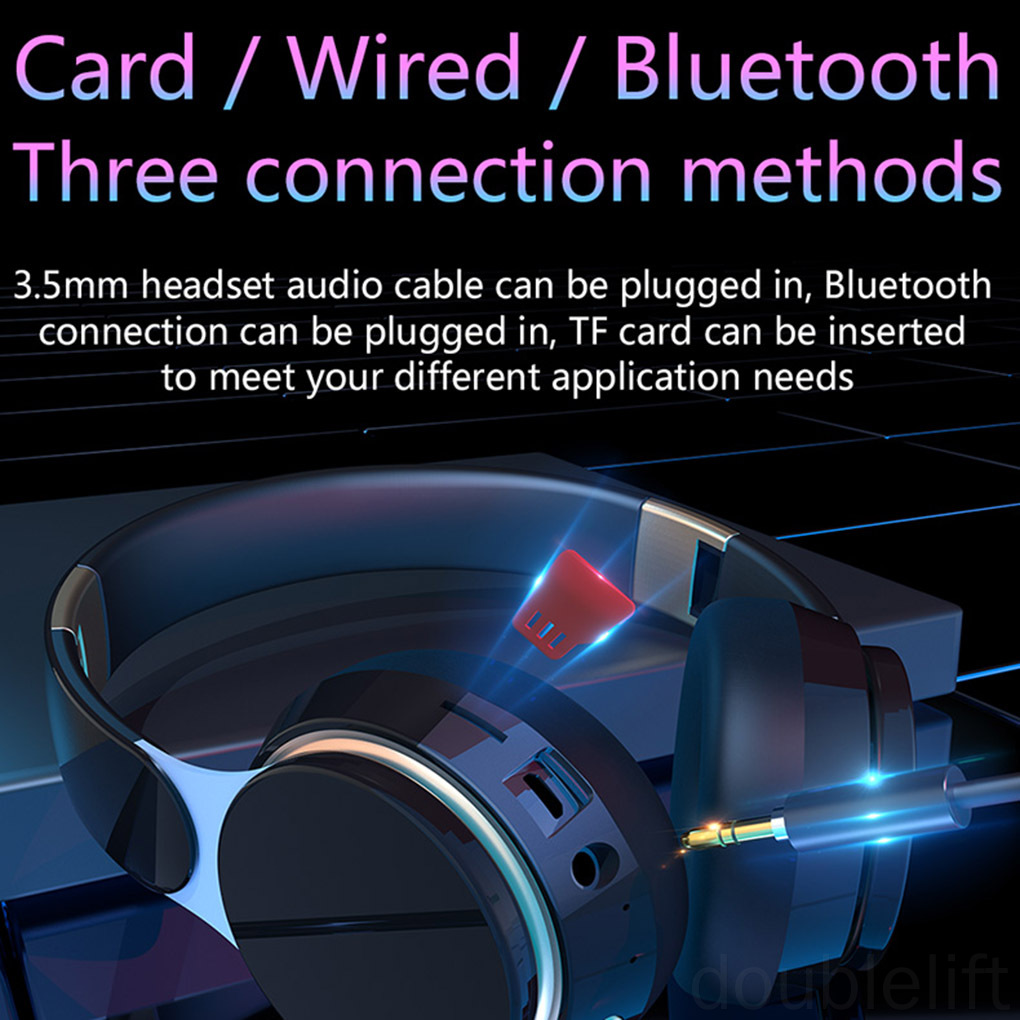 Bộ Tai Nghe Không Dây Bluetooth 5.0 3.5mm Có Thể Gấp Gọn