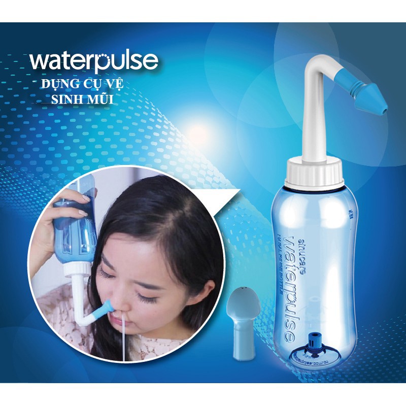 [Mã COSDAY - 50k đơn 250k] Bình rửa mũi Waterpulse vệ sinh mũi miêng (tặng kèm 2 gói muối)