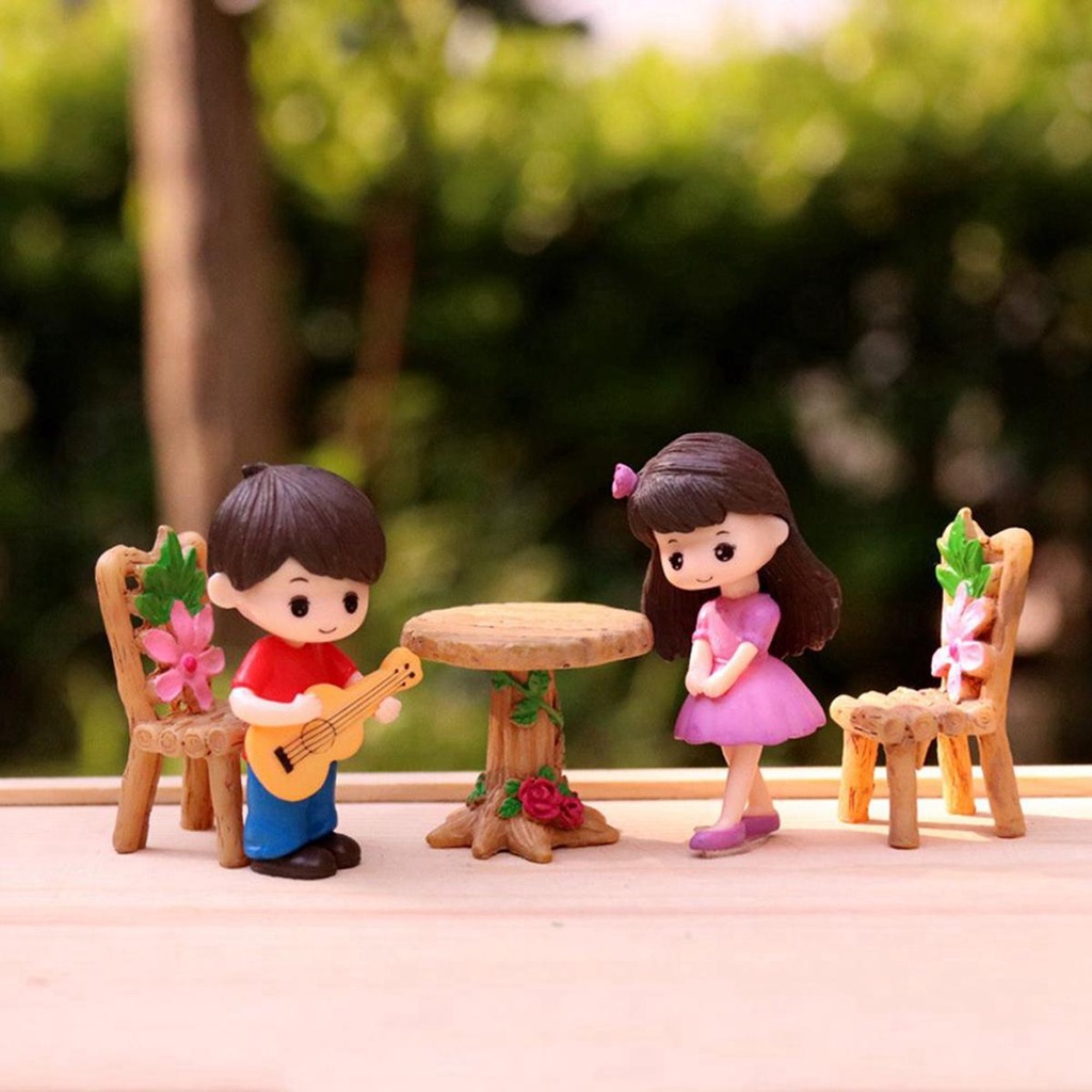 Búp Bê Hình Bé Trai Bé Gái Bằng Nhựa Resin Thủ Công Sáng Tạo Trang Trí Bánh Kem / Tiệc Cưới
