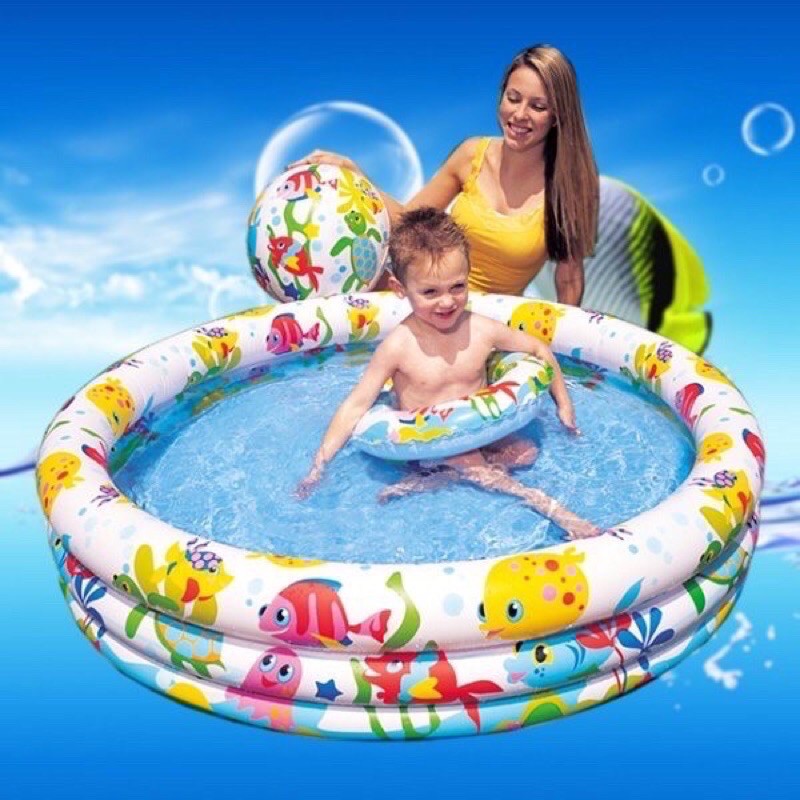bể phao 3 chi tiết hồ bơi cho bé