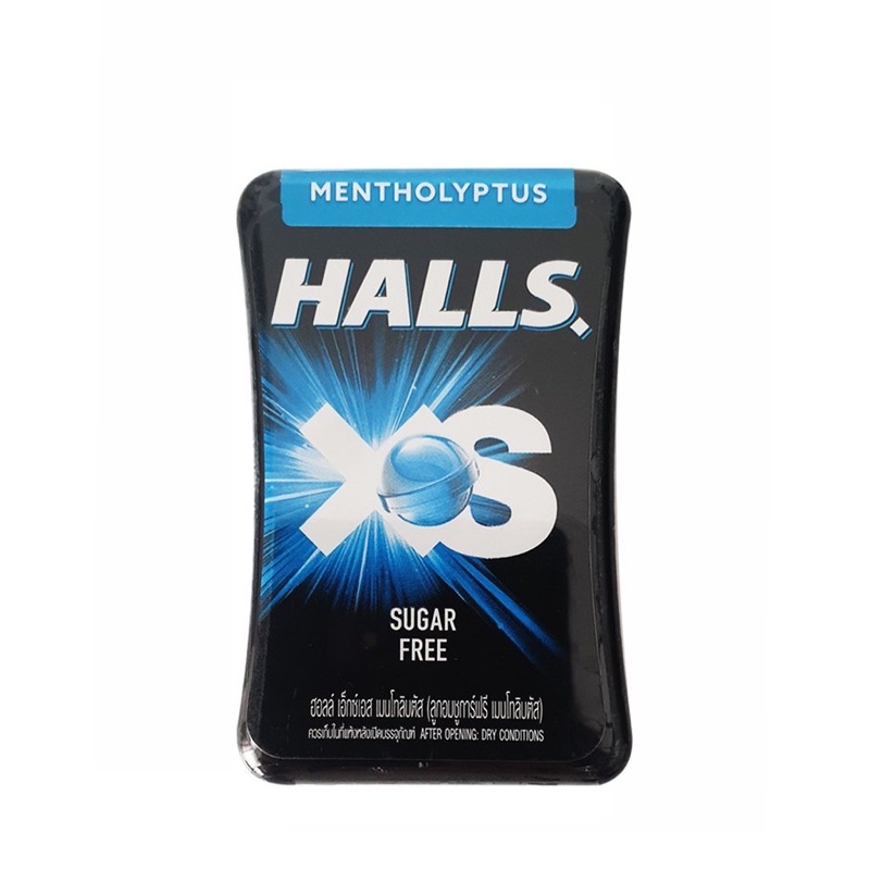 Kẹo ngậm Halls Xs 4 vị RedBulls, bạc hà, chanh, chanh mật ong