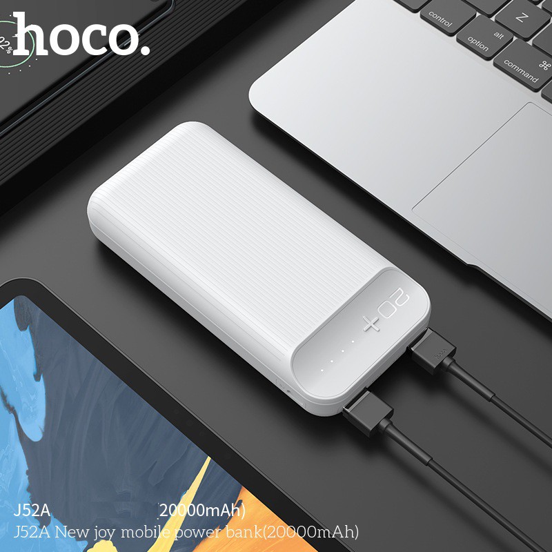 Pin sạc dự phòng Hoco J52A New joy 20000mAh lõi Li-Polymer 2 cổng sạc Output max 2A