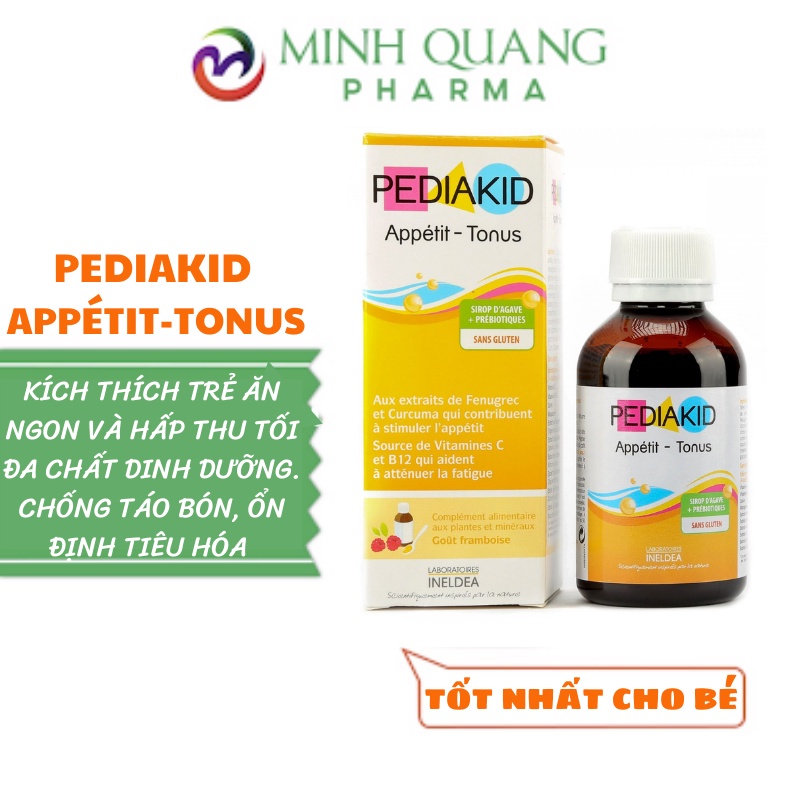 Pediakid Appetit - Tonus 125ml siro ăn ngon, giảm biếng ăn cho bé, giúp bé hấp thu dinh dưỡng hiệu quả