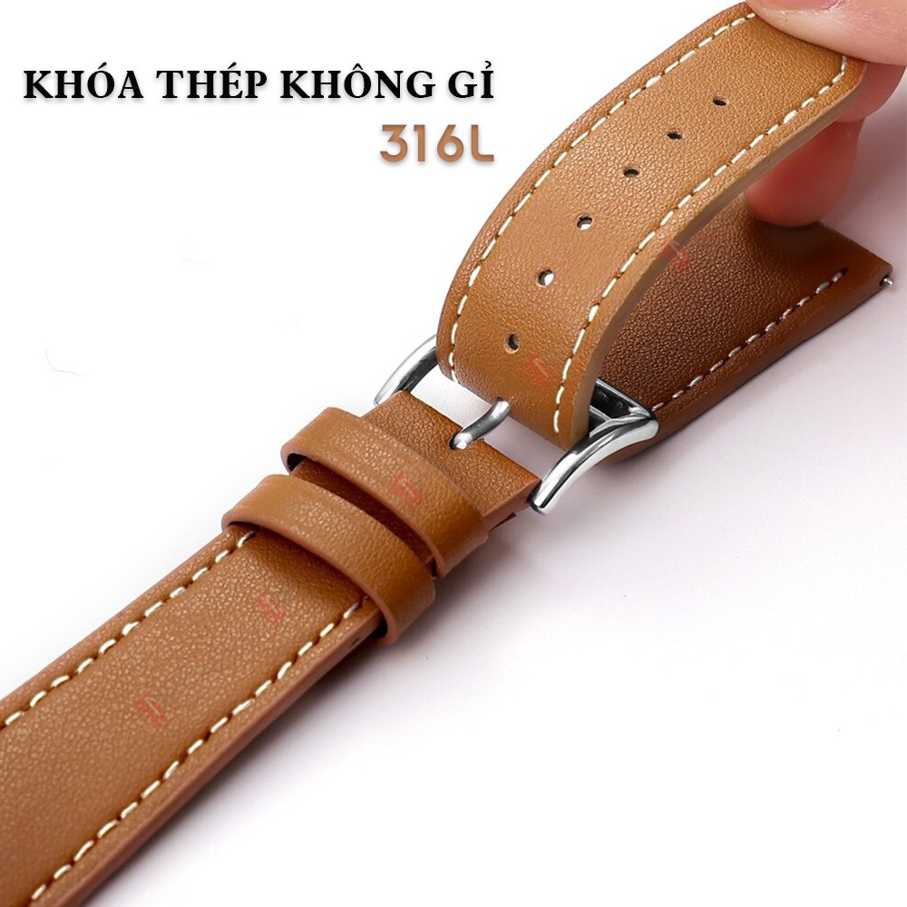 Dây Da Apple Watch Thời Trang Sang Trọng Khóa Thép 316L Dành Cho Series SE 6 | 5 | 4 | 3 | 2 | 1 38mm 40mm 42mm 44mm