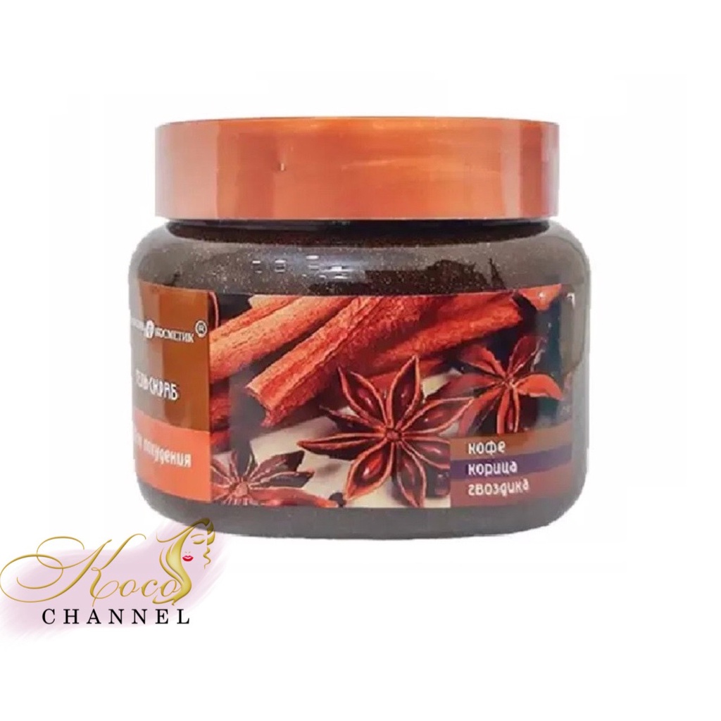 Tẩy tế bào chết body và hỗ trợ giảm mụn cơ thể EXCLUSIVECOSMETIC GEL SCRUB COFFEE CINNAMON CLOVES