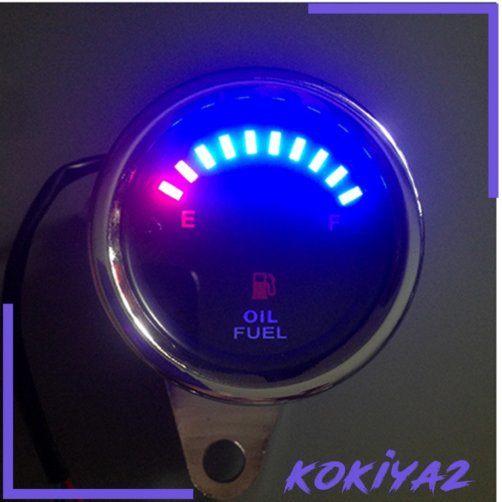 DC 12 V 6.5cm Universal LED Motorcycle Oil Fuel Level Gauge for Yamaha