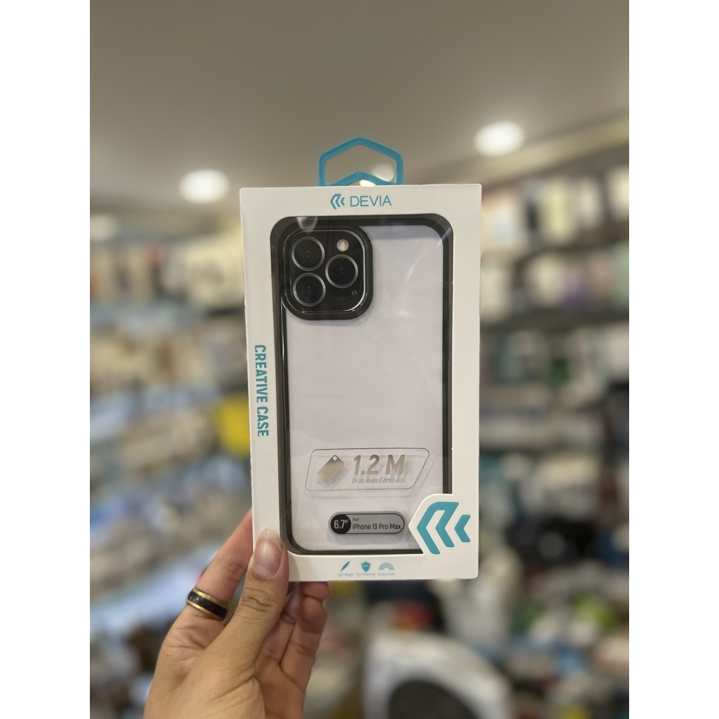 Ốp cao cấp Devia Cực Đẹp lưng trong viền màu Iphone 14promax/ 12/ 12 pro/ 12 max/ 12 pro max/ 13/ 13 promax