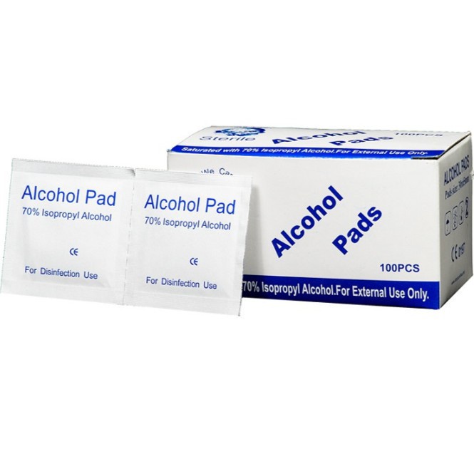 ✅ Gạc Tẩm Cồn- GreetMed (Hộp 100 Miếng), (Cồn Miếng, Alcohol Pads) Hoặc Hiệu Thương Đương -VT0177