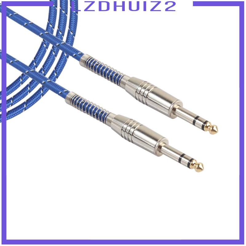 Dây Cáp Nylon Bện Nối Đàn Guitar Bass 1m 6.35mm 1 / 4 TRS