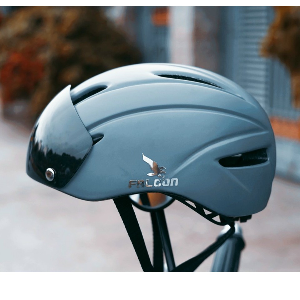 Mũ bảo hiểm thể thao Falcon-Mũ xe đạp có kính