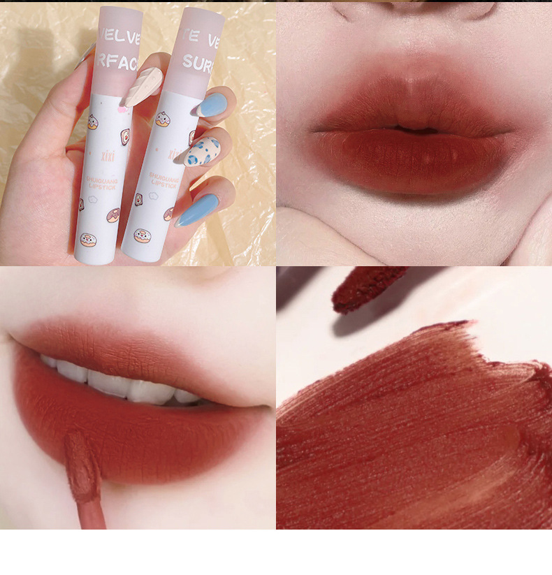 Xixi Son Môi Nhung Lì Thỏi Nhỏ Màu Trắng