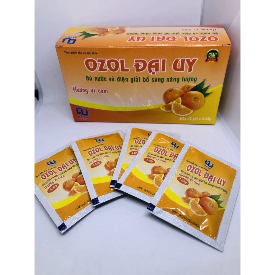 Ozon Đại Uy Bù Nước và Diện Giải Cam Hộp 40 Góix5,58G