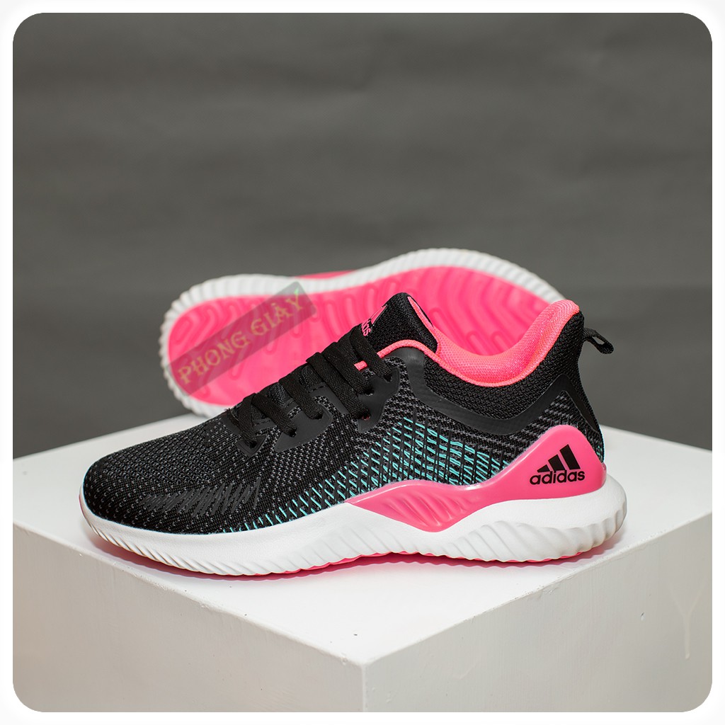 Giày sneaker nữ giày thể thao nữ Alphabouncec A58 màu đen hồng giày thời trang nữ