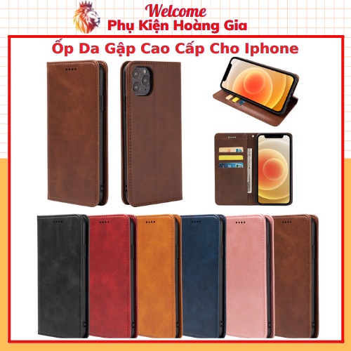 Bao da Iphone 6/6s/6Plus/6s Plus/7/8/SE/7Plus/8Plus/X/Xr/Xs/Xs Max/11/11Pro/11Pro Max có ngăn đựng tiền, thẻ
