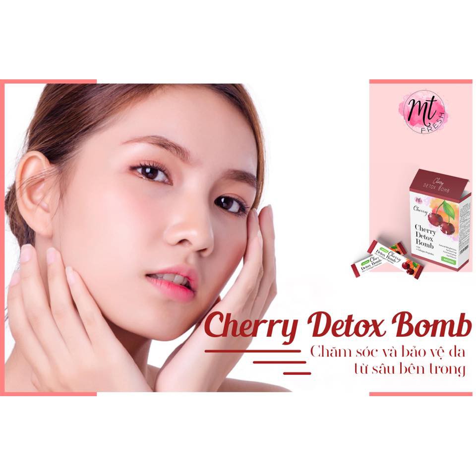 Cherry Detox Bomb thức uống giúp đẹp dáng đẹp da giảm lão hóa, bổ sung collagen | Thế Giới Skin Care