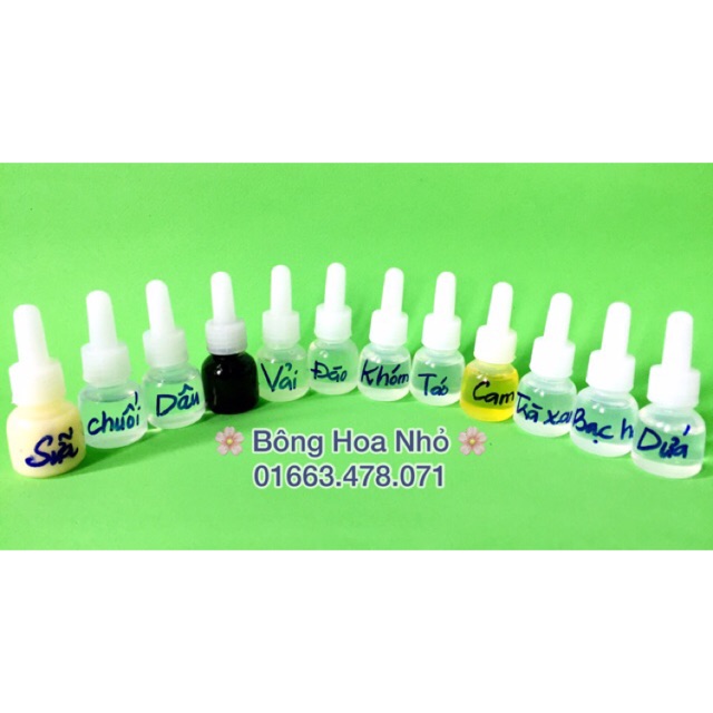 Hương liệu làm slime - gồm có 12 mùi