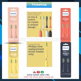 set 2 đầu bàn chải điện philips one by sonicare chính hãng