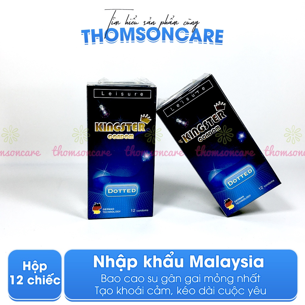 Bao cao su Kingster siêu mỏng, hoặc gân gai - bcs condom nhập khẩu từ Malaysia - Luôn che tên sản phẩm