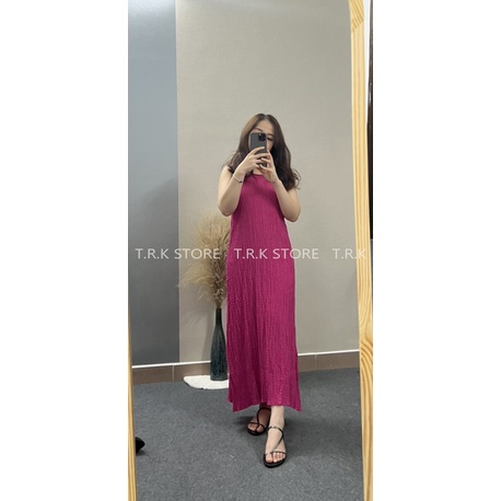 MAXI DÂY CỔ YẾM VẢI XỐP MÀU HOT TREND ĐI BIỂN MÙA HÈ