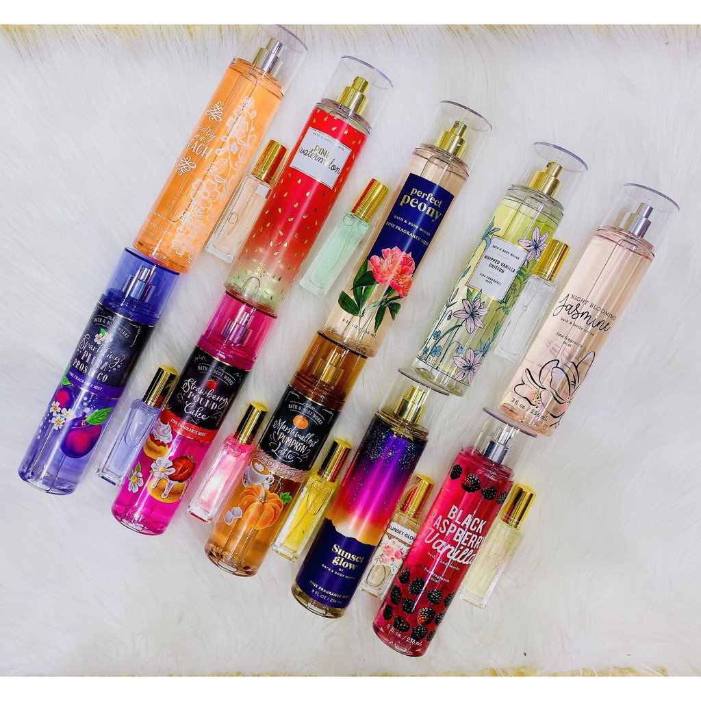 (20ml) ( Auth - Tester) Xịt Thơm Toàn Thân Bath& Body Works nhiều mùi new 2020