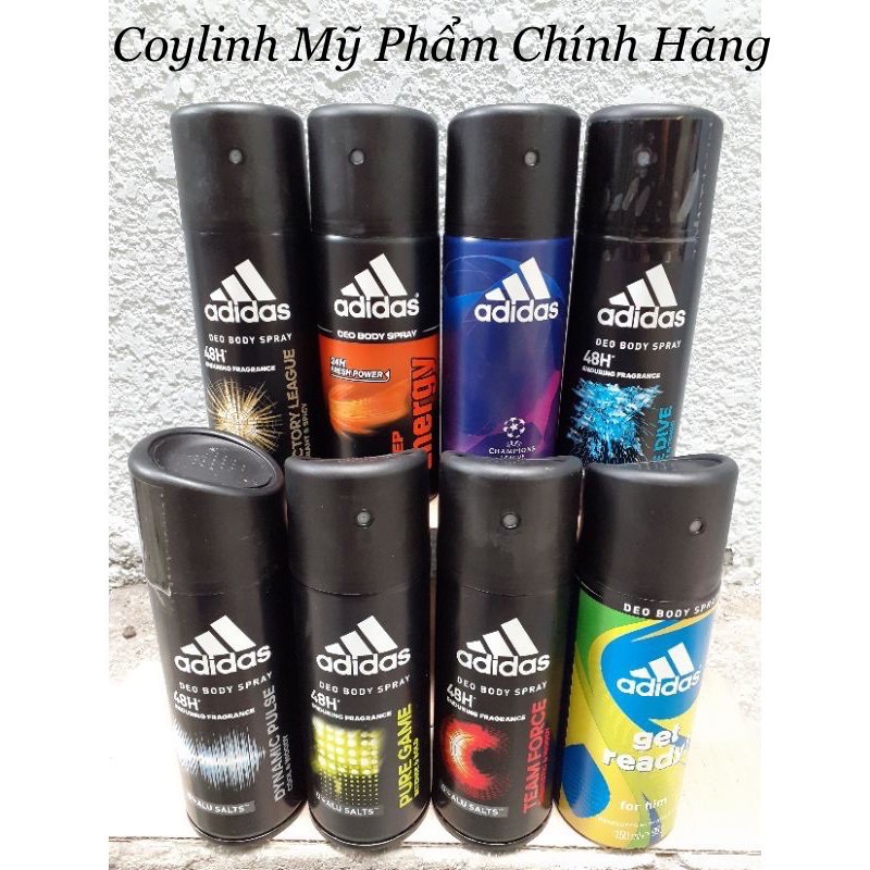 xịt khử mùi ADIDAS thơm mát toàn thân 150ml - chính hãng