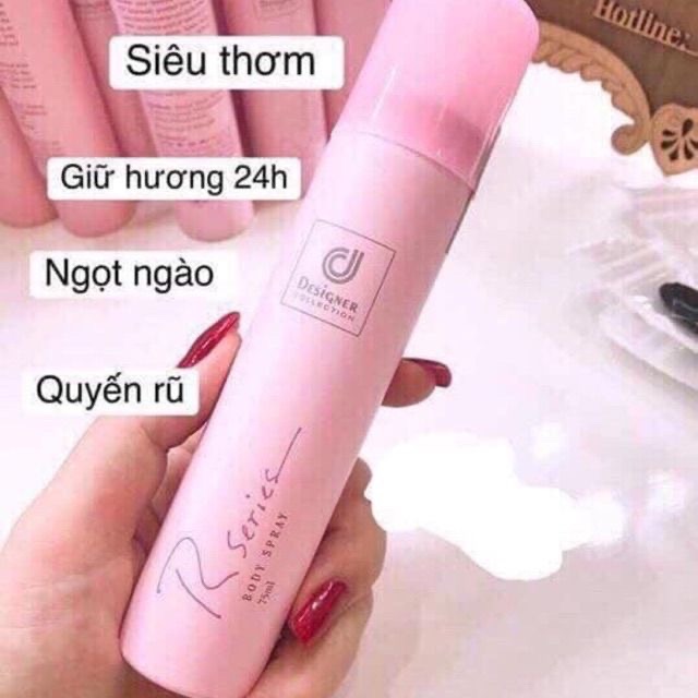 Xịt thơm body Rseries 75ml