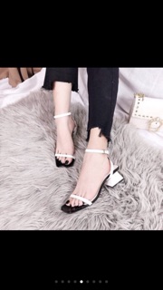 Giày sandal cao gót đế vuông