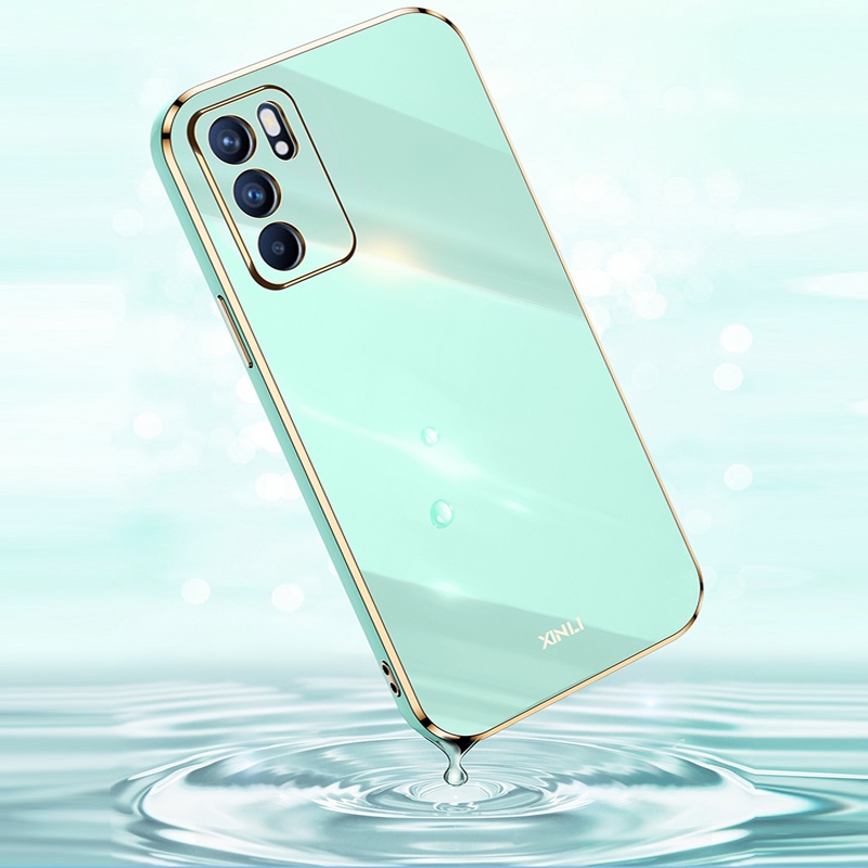 Ốp Điện Thoại Silicon Mềm Viền Thẳng Hình Khối Rubik 6D Cho Oppo Reno 6Z 4Z 6 5 Z Pro